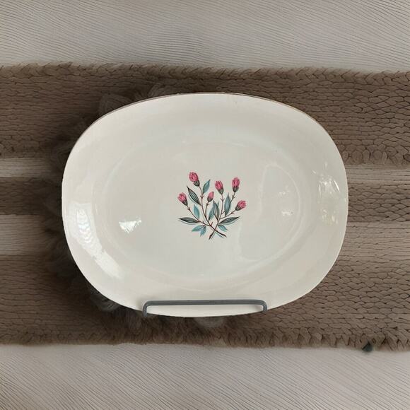 Wedgewood England PINK HOPE Circa 1960 Oval Serving Platter GC Vintage - Picture 2 of 14